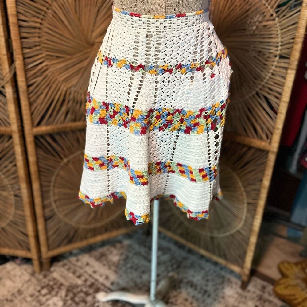 Colorful Crochet Women's Apron (E)